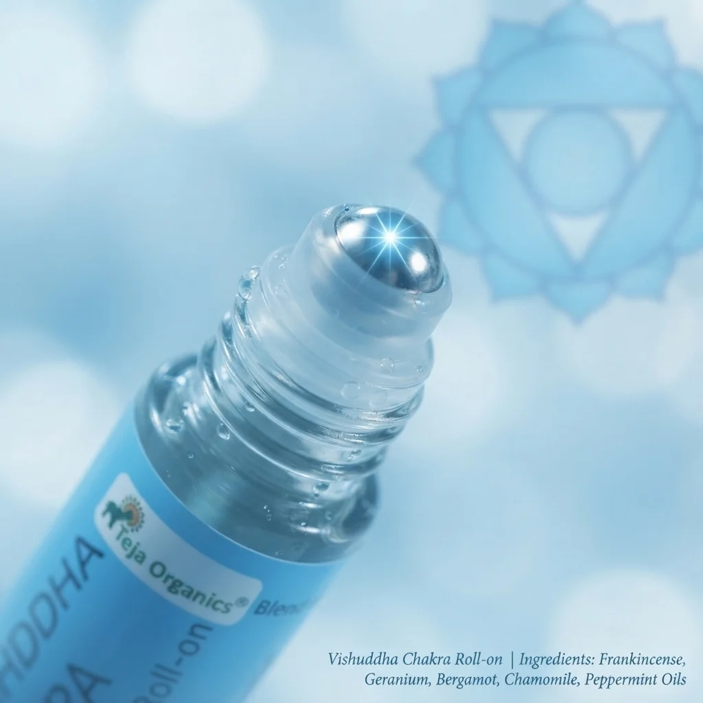 Vishuddha Chakra Roll-On (Throat Chakra) 10 ml | Aromatherapy Roll-On for Expression, Communication & Authenticity | External Use