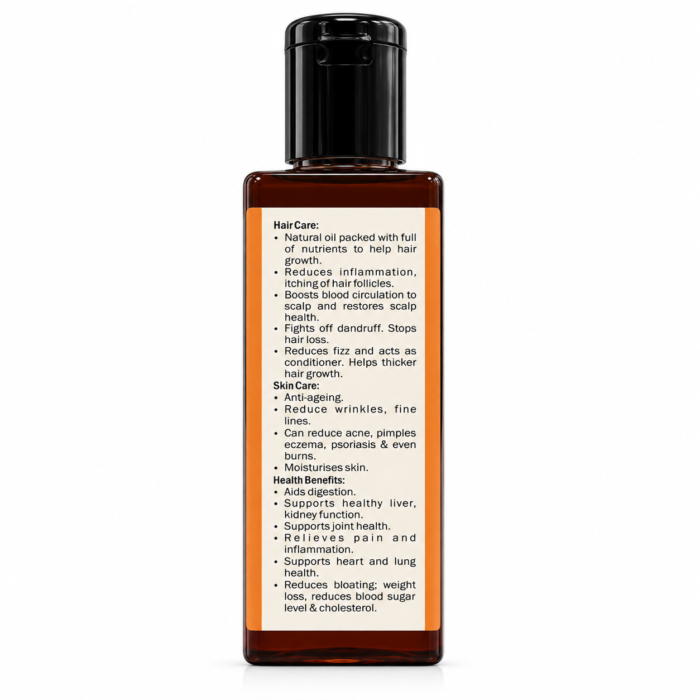Extra Virgin Black Seed Oil Back