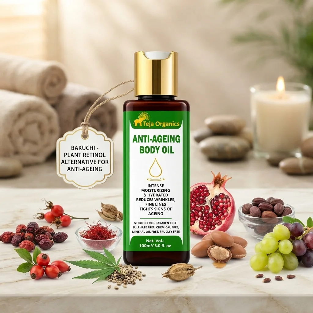 Anti-Ageing Body Oil 100ml | Intense Moisturizing | Hydrating | Reduces Wrinkles, Fine Lines | Fights Signs of Ageing | Firms up skin | Radiant, Glowing & Youthful skin.