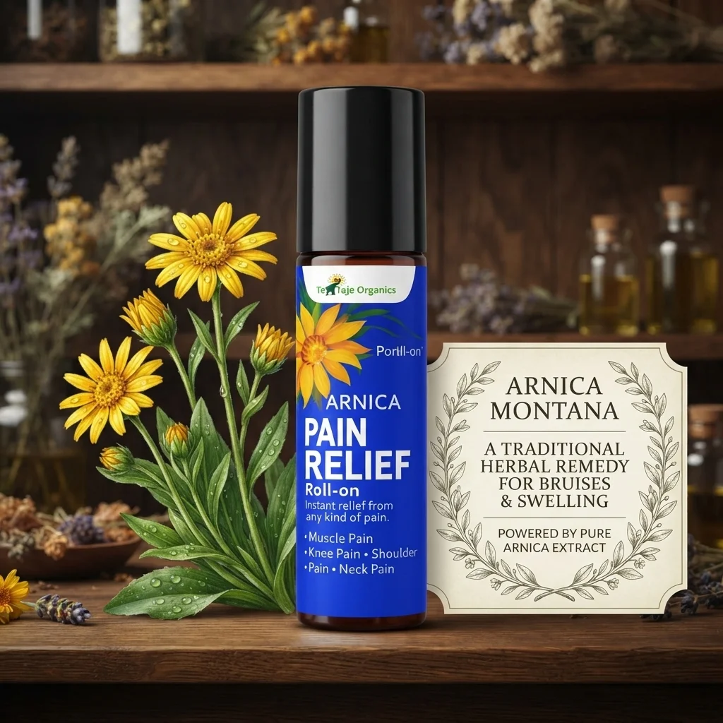 Arnica Pain Relief Roll-On 10 ml | Herbal Pain Relief Oil | Fast Absorbing | Supports Joint Muscle Back Pain Relief | Easy Roll-On Application