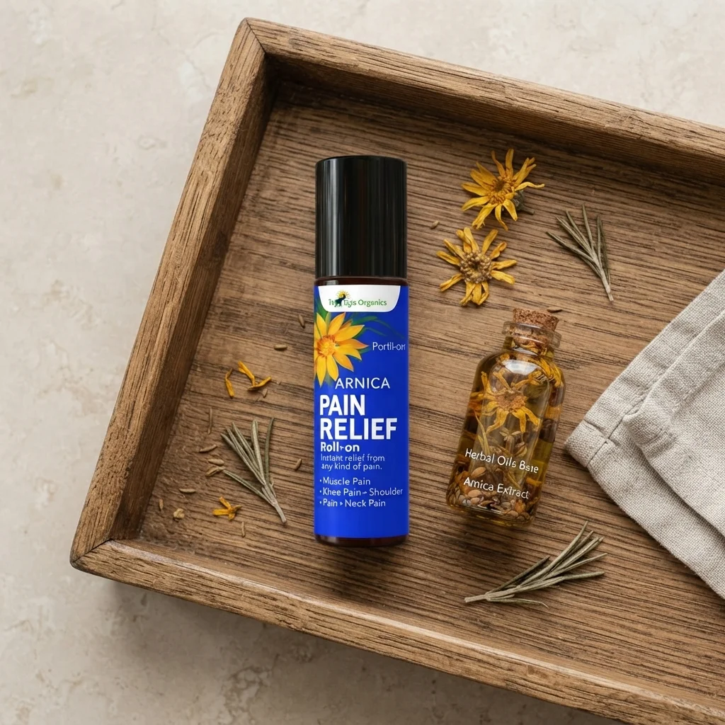 Arnica Pain Relief Roll-On 10 ml | Herbal Pain Relief Oil | Fast Absorbing | Supports Joint Muscle Back Pain Relief | Easy Roll-On Application