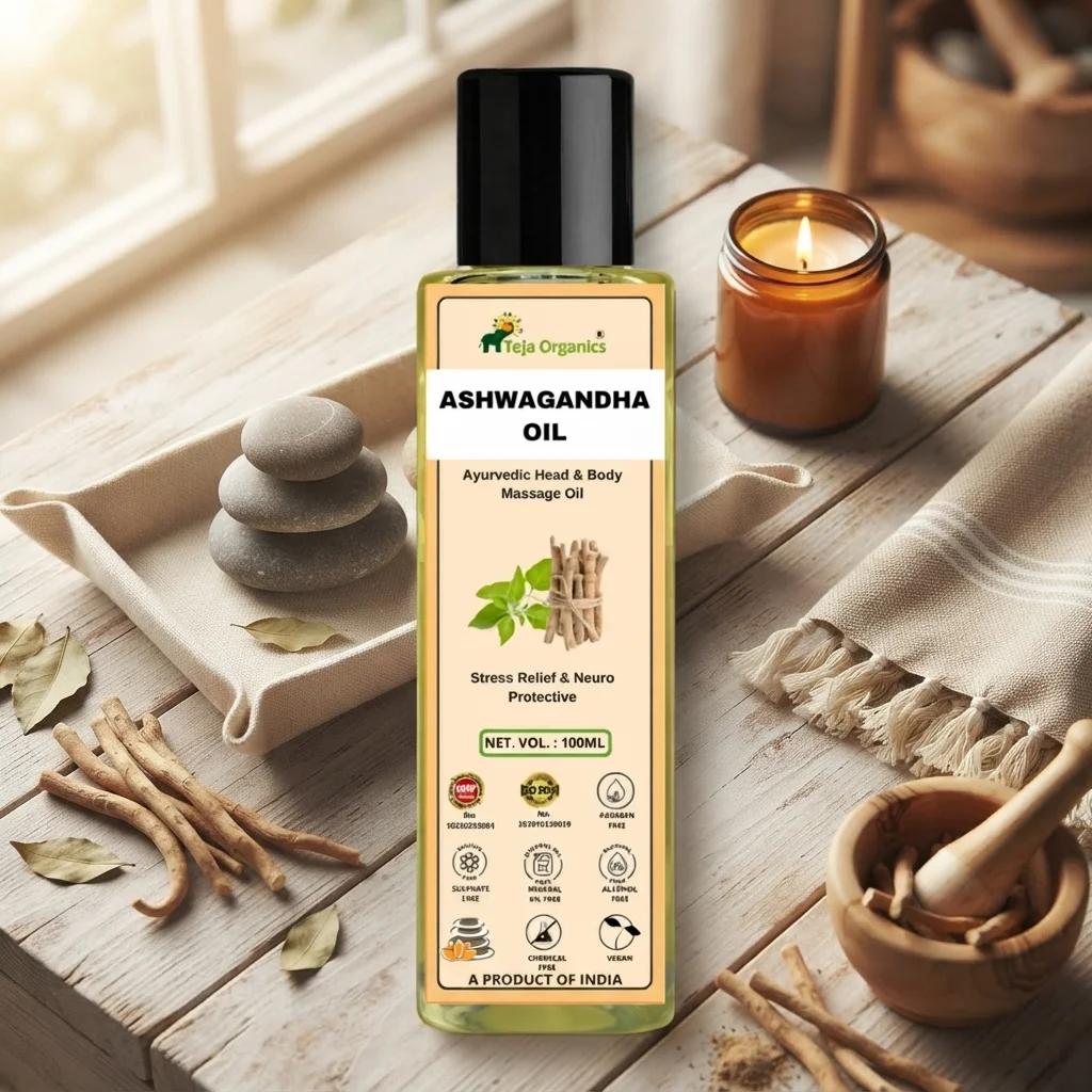 ashwagandha-massage-oil-100ml-ayurvedic-gallery3-candidate-1786038313 Ashwagandha Massage Oil 100ml | Deeply moisturizing | Relaxation, Stress Relief & Muscle Comfort | Excellent for reducing Vata disorders such as nerve or muscle pain, poor circulation and anxiety.