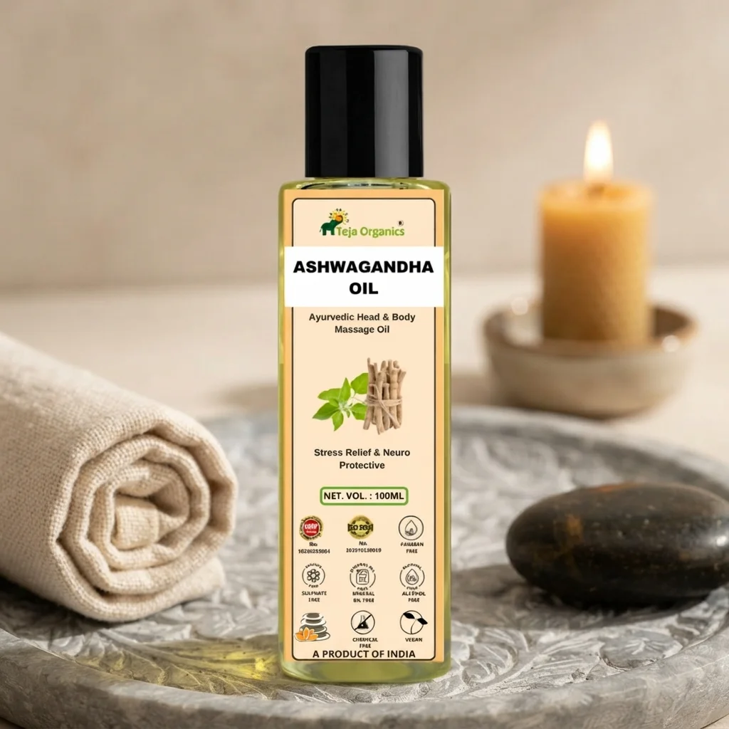 ashwagandha-massage-oil-100ml-ayurvedic-gallery4-candidate-1786038317 Ashwagandha Massage Oil 100ml | Deeply moisturizing | Relaxation, Stress Relief & Muscle Comfort | Excellent for reducing Vata disorders such as nerve or muscle pain, poor circulation and anxiety.