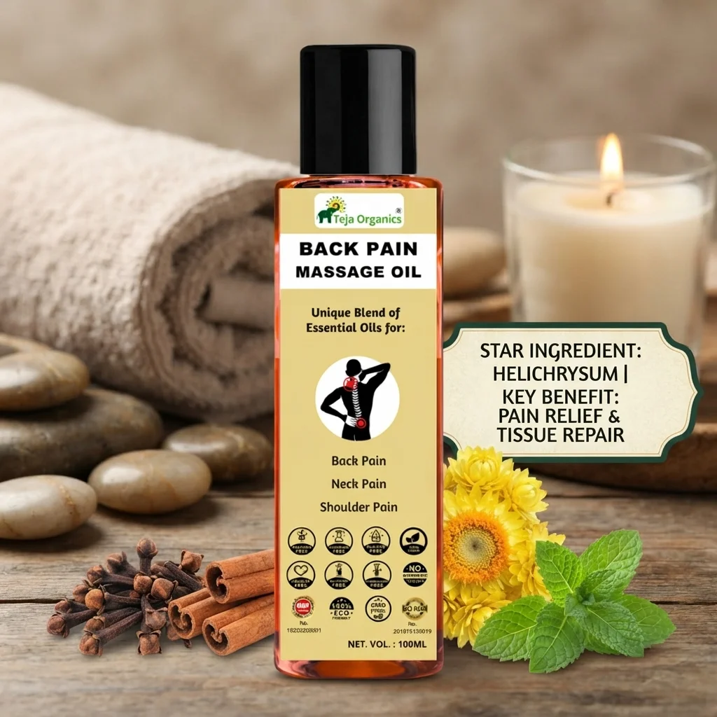 back-pain-massage-oil-100ml-gallery2-candidate-1786038330 Back Pain Massage Oil 100ml | Unique Blend of Essential Oils for: Back Pain, Neck Pain, Shoulder Pain | Non-Sticky & Fast Absorbing