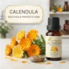 calendula-eo-gallery2-candidate-1786016585 Calendula Essential Oil 15ml | 100% Pure Natural Oil | Soothing, hydrating, and skin-repairing | Ideal for sensitive skin | Relief from Acne, Eczema, Psoriasis, Rosacea, Rashes | Skin hydration | Fairness | Useful in Diffusers, Bath Oil, Massage | Aromatherapy