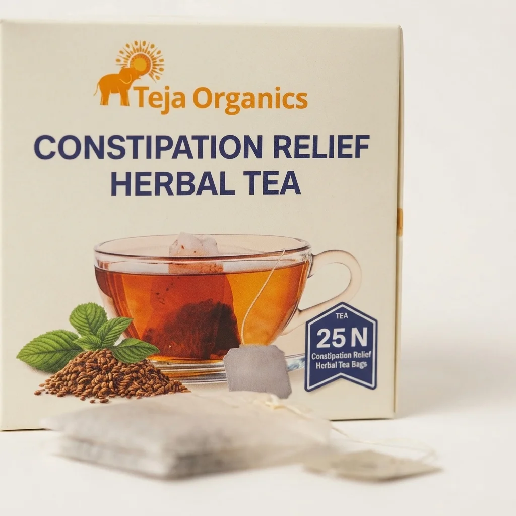Constipation Relief 25 Tea Bags |  Supports Bowel Regularity & Gut Health Bell Comfort, Lubricate the Intestines Helps to improve Bowel movement Helps to reduce stomach cramps & Bloating