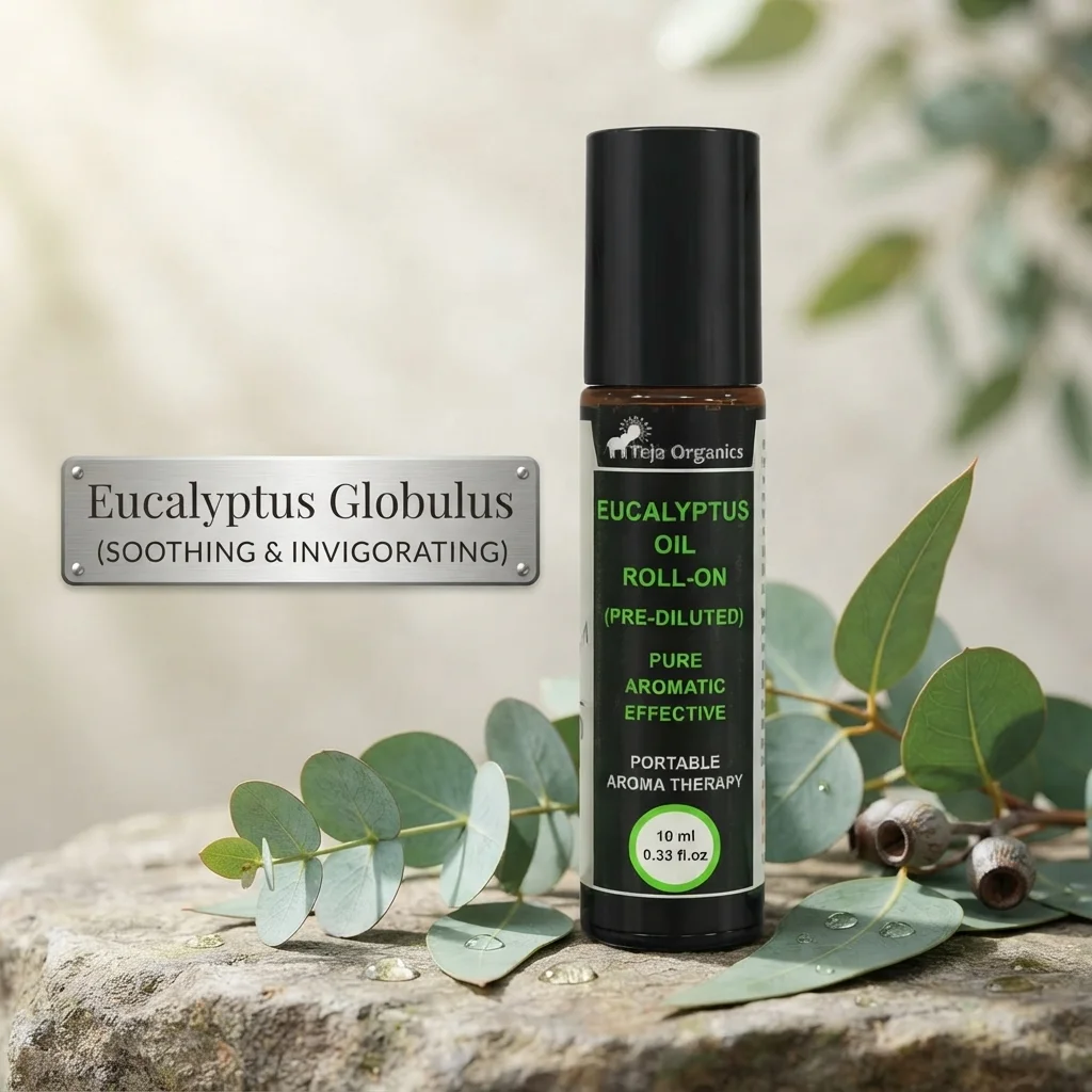 Eucalyptus Roll-On 10 ml | Herbal Aromatherapy Roll On | Helps provide a cooling, refreshing sensation that supports easy breathing and relaxation.