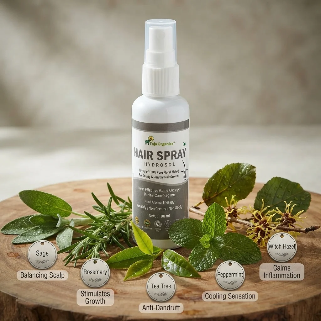 hair-spray-hydrosol-100ml-blend-gallery2-candidate-1786022028 Hair Spray Hydrosol 100ml | Blend off Floral Water | Strong & Healthy Hair Growth | Non Oily | Non Greasy | Chemical Free, Alcohol Free & Sulphate Free