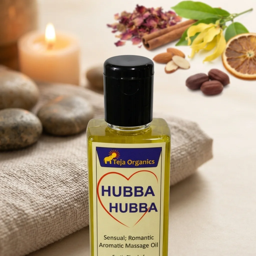 Hubba Hubba Massage Oil 200ml | Romantic Body Massage Oil  |  Helps unwind and feel refreshed | Gives tingling, Stimulates circulation add Sensation | Rekindles passion | Non Greasy,  Non Sticky & Fast Absorbing