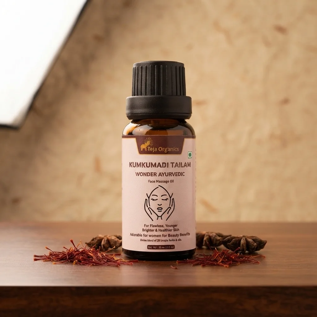 Kumkumadi Tailam 30ml | Saffron Infused Facial Oil | For Flawless, Younger Brighter & Healthier Skin | Skin Brightening Glow Face Oil | Pigmentation Care, Anti-Ageing |  | No Parabens, No Mineral Oil