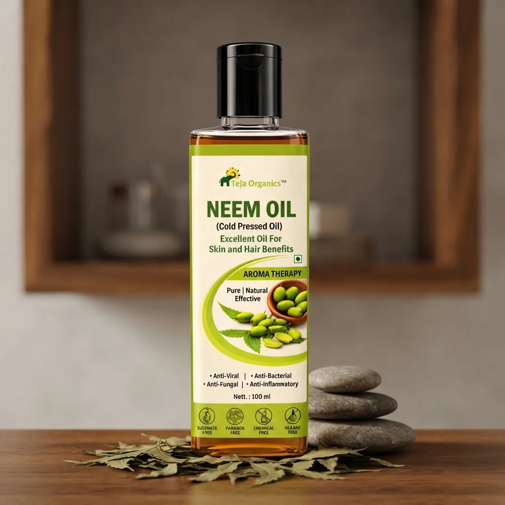 Neem Oil | Cold-pressed Unrefined | Skin and Hair Care | Help to clear acne, scars, pimples | Natural cure for Dandruff and Dry Scalp |