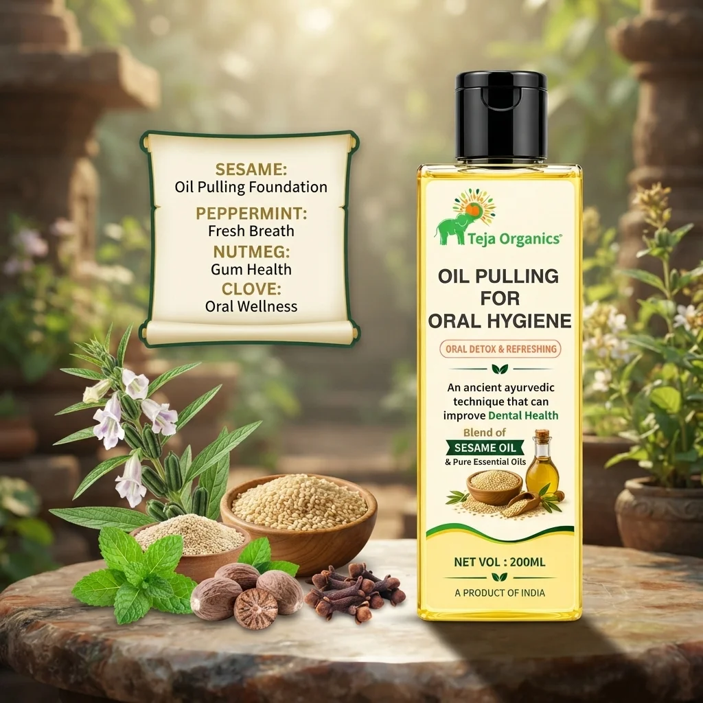 oil-pulling-sesame-carrier-oil-gallery2-retry-1787313154 Oil Pulling For Oral Hygiene | Cold-pressed Unrefined | Sesame Oil | Oral Detox & Refreshing | An ancient ayurvedic technique that can transform Dental Health