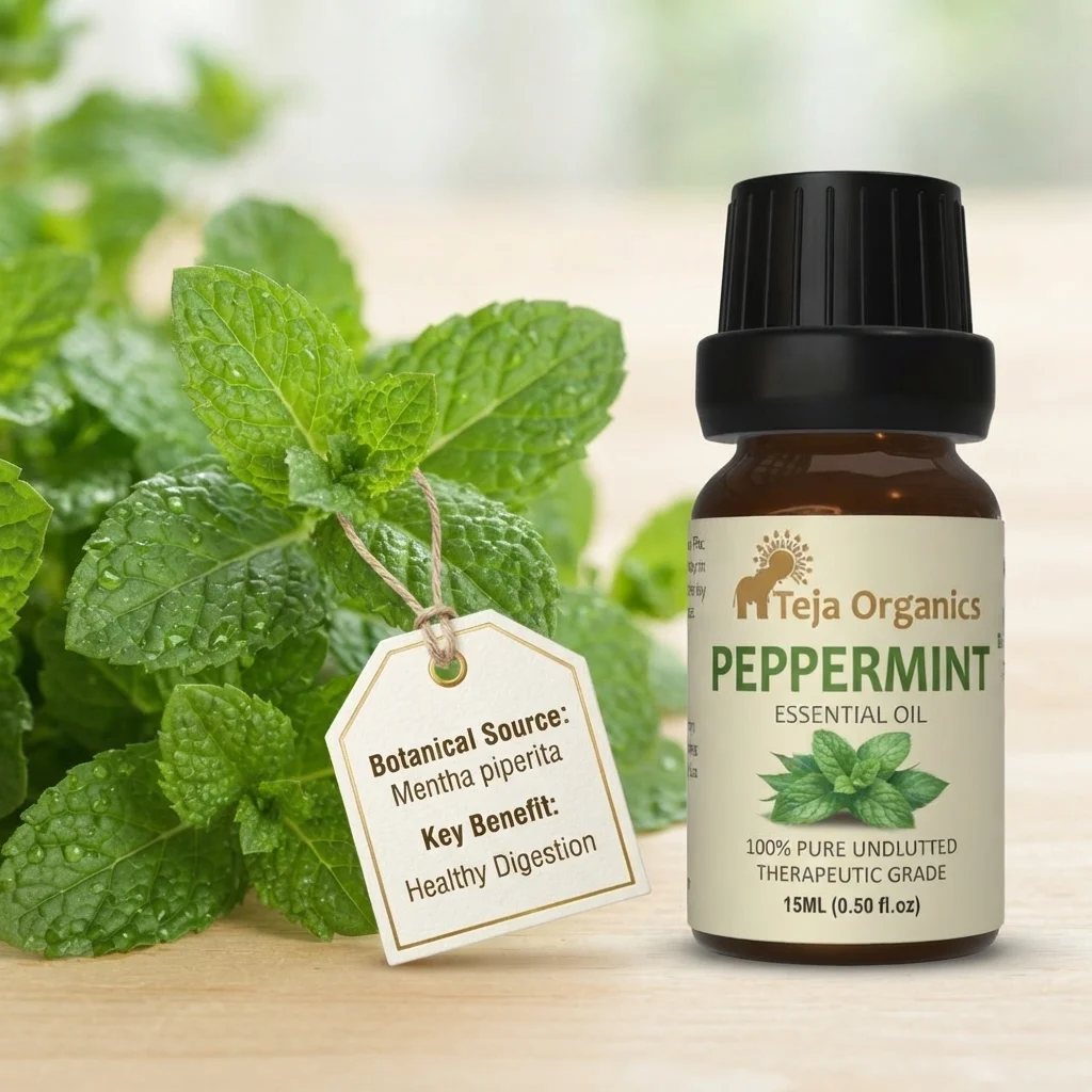 Peppermint Essential Oil 15ml | 100% Pure Natural Oil | Uplifting minty fragrance | Strong Cooling Effect | Provides instant freshness & relief | Energizing and Soothing | Skin care  | Hair care | Steam inhalation | Diffuser | Aromatherapy | Home Wellness Products
