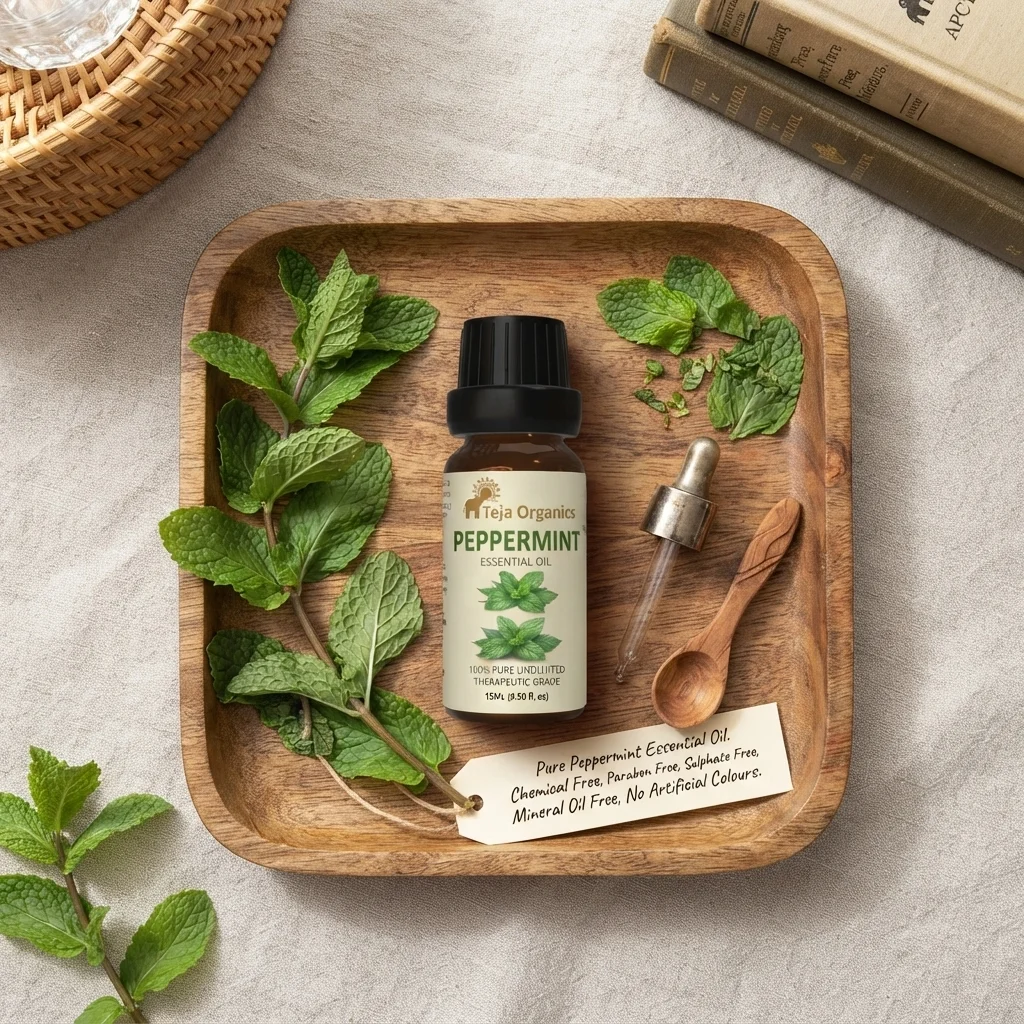 Peppermint Essential Oil 15ml | 100% Pure Natural Oil | Uplifting minty fragrance | Strong Cooling Effect | Provides instant freshness & relief | Energizing and Soothing | Skin care  | Hair care | Steam inhalation | Diffuser | Aromatherapy | Home Wellness Products