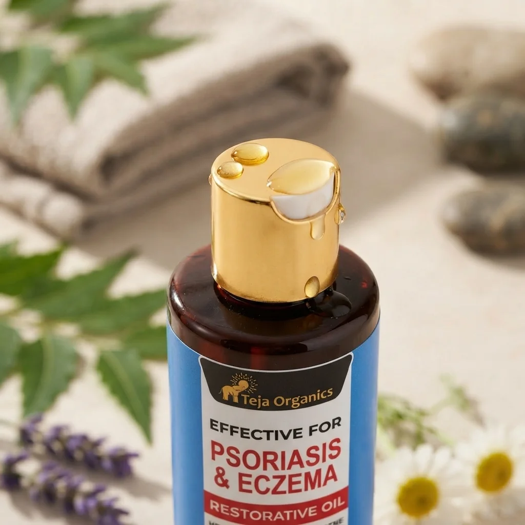 psoriasis-eczema-restorative-oil-100ml-gallery1-candidate-1786039436 Psoriasis & Eczema Restorative Oil 100ml | Herbal Skin Care Oil | Moisturizes Dry, Itchy & Flaky Skin | Helps To Reduce / Soothe Itching, Inflammation & Red Skin Restores Skin Health