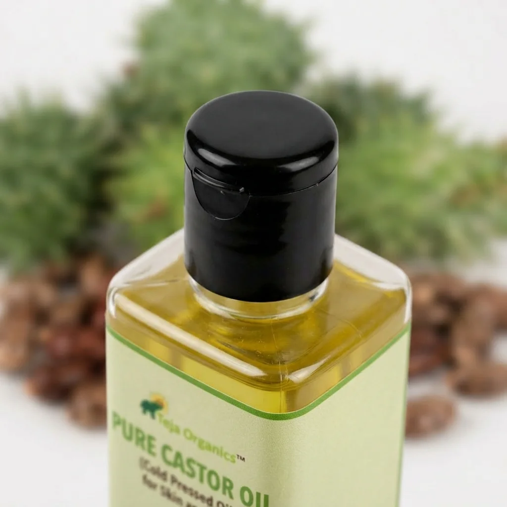 Pure Castor Oil | Cold-pressed Unrefined | Skin and Hair Care | Anti-Fungal | Anti-Bacterial Nourishes Skin, Promotes abundant Hair Growth Full of Vitamin E |