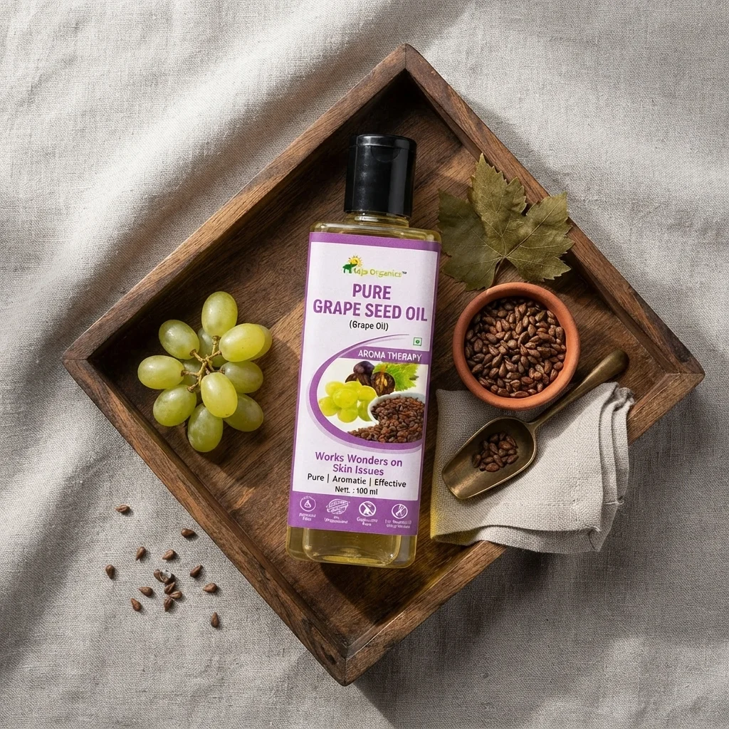 Pure Grape Seed Oil | Cold-pressed Unrefined | Rich in vitamin E | Gentle, Nourishing | Skin and Hair Care