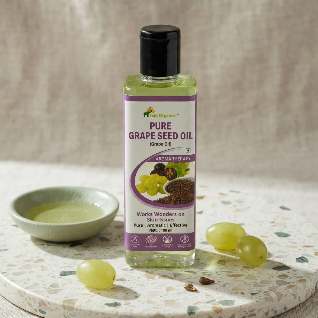 Pure Grape Seed Oil | Cold-pressed Unrefined | Rich in vitamin E | Gentle, Nourishing | Skin and Hair Care