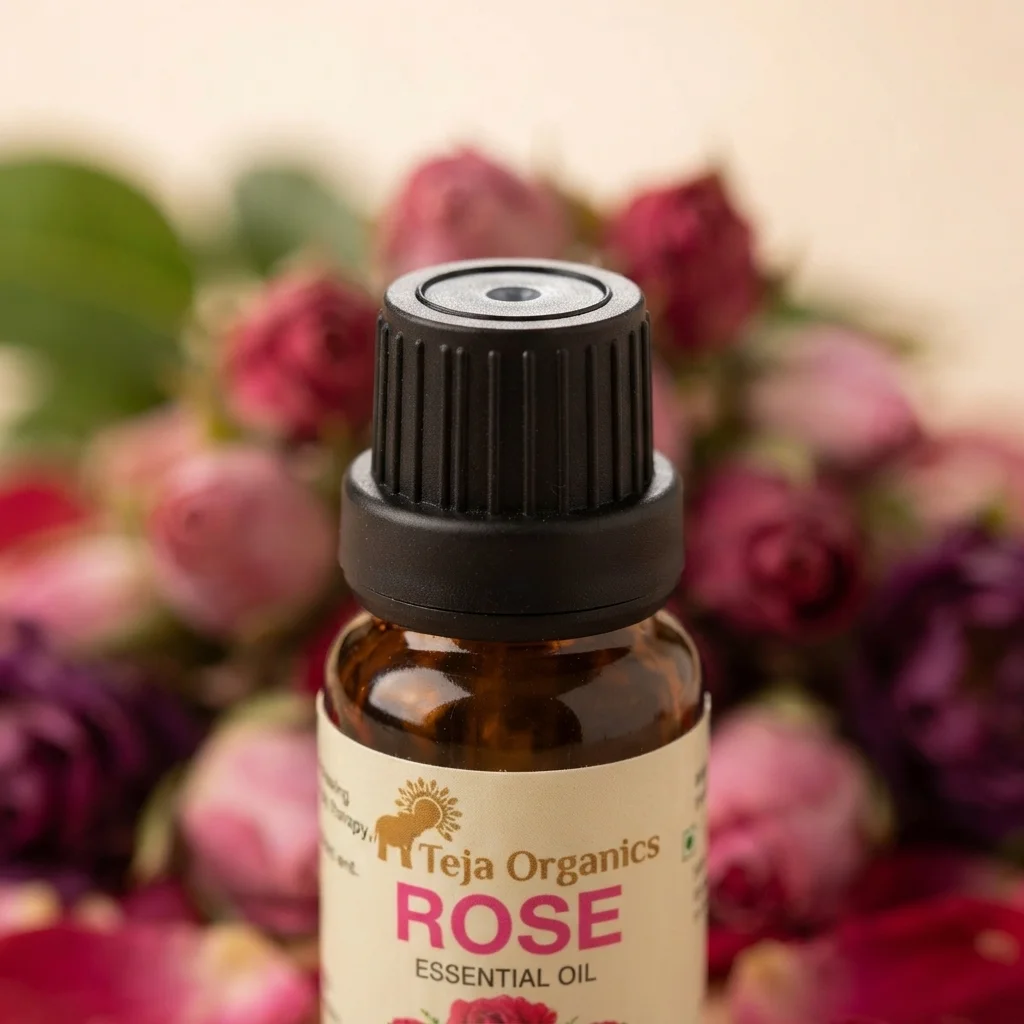 Rose Essential Oil 15ml | 100% Pure & Natural | Luxurious and highly valued  | Soothing, hydrating, and rejuvenating | Skin Tonner | For Face, Diffuser & Cosmetic Products | No Additives