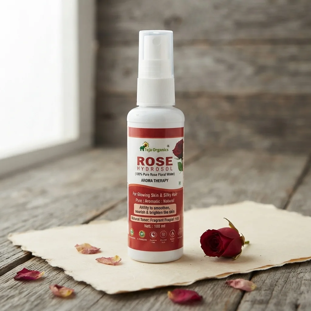 Rose Hydrosol 100ml | 100% Pure Rose Floral Water | FutFragrant Facial mist | Glowing Skin & Silky Hair |  Natural Toner