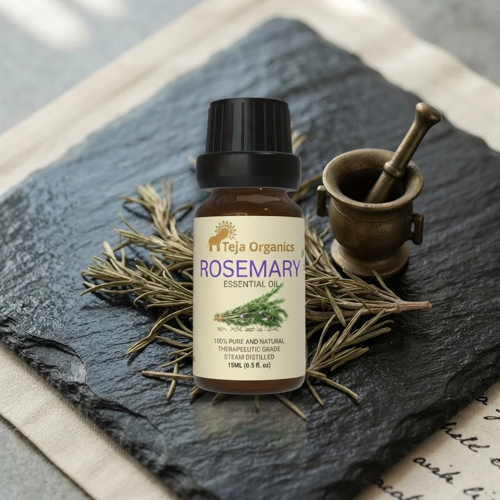Rosemary Essential Oil 15ml | Fresh, Slightly woody medicinal scent | Hair strengthening | Scalp-stimulating | Support healthy hair growth | Diffuser | Aromatherapy