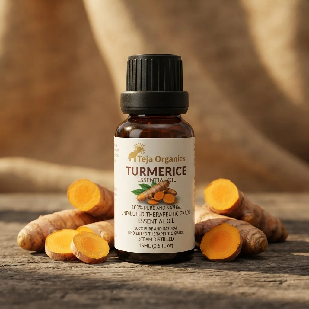 Turmeric Root Essential Oil 15ml | Spicy, warming and earthy scent | It works like a miracle to skin, Skin Blemish Care, reduce dullness  | Improve skin clarity, and enhance natural skin glow | Aromatherapy