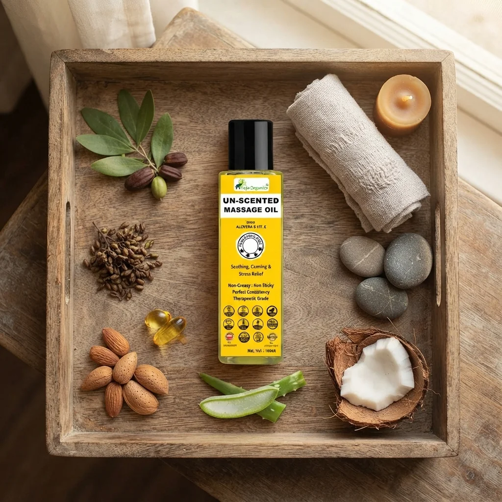 unscented-massage-oil-100ml-fragrance-gallery3-candidate-1786039376 Unscented Massage Oil 100ml | Fragrance-Free Natural Body Massage Oil | Lightweight, Non Greasy & Non-Sticky – Absorbs easily | Ideal for Daily Massage