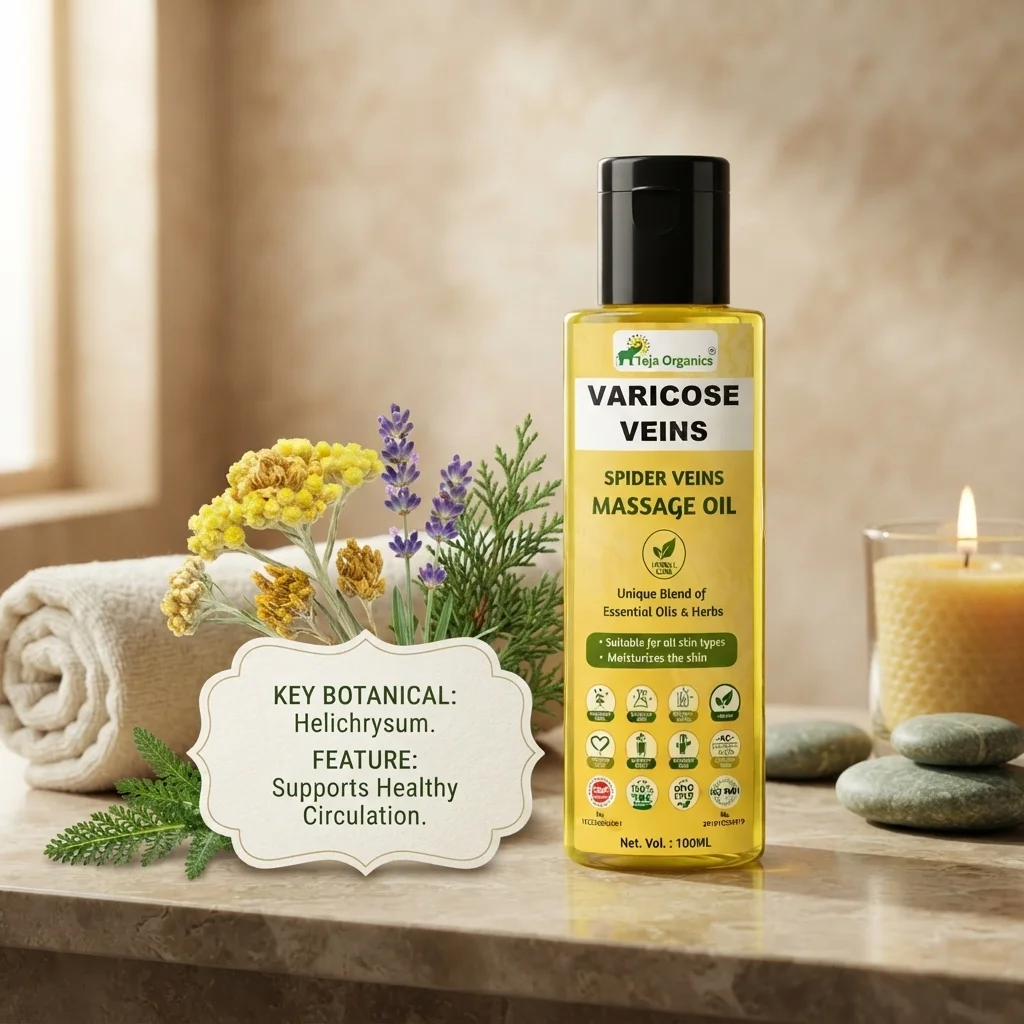 varicose-veins-massage-oil-100ml-gallery2-candidate-1786039400 Varicose Veins Massage Oil 100ml (Spider Veins) | Deep Penetrating Action | Improves Blood Circulation | Helps to reduce Pain; Inflammation; Swelling, Itching in the legs