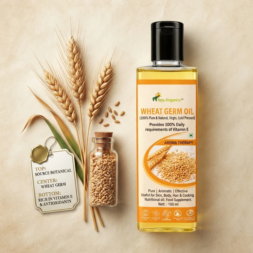 wheat-germ-carrier-oil-gallery2-candidate-1786020270 Wheat Germ Oil | Cold-pressed Unrefined | Provides Daily requirements of Vitamin E | Useful for Skin, Body & Hair