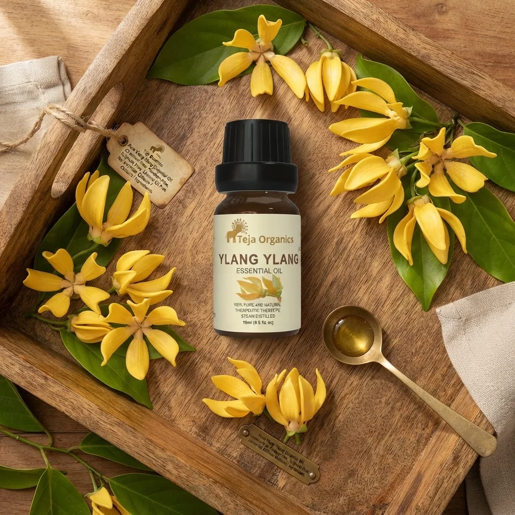 ylang-ylang-essential-oil-15ml-gallery3-src Ylang Ylang Essential Oil 15ml | Sweet, Rich Exotic Deep Floral Scent | Relief from anxiety | Anti- Depressant | Uplifting | Increases Libido | Skin care, Hair care | Aromatherapy