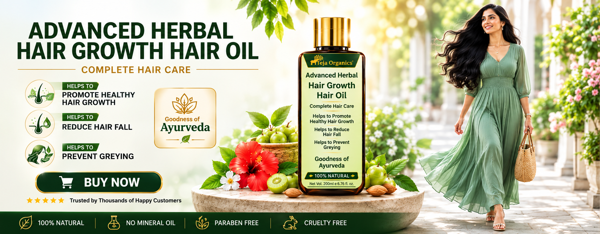 Advance Hair Growth Hair Oil - Teja Organics