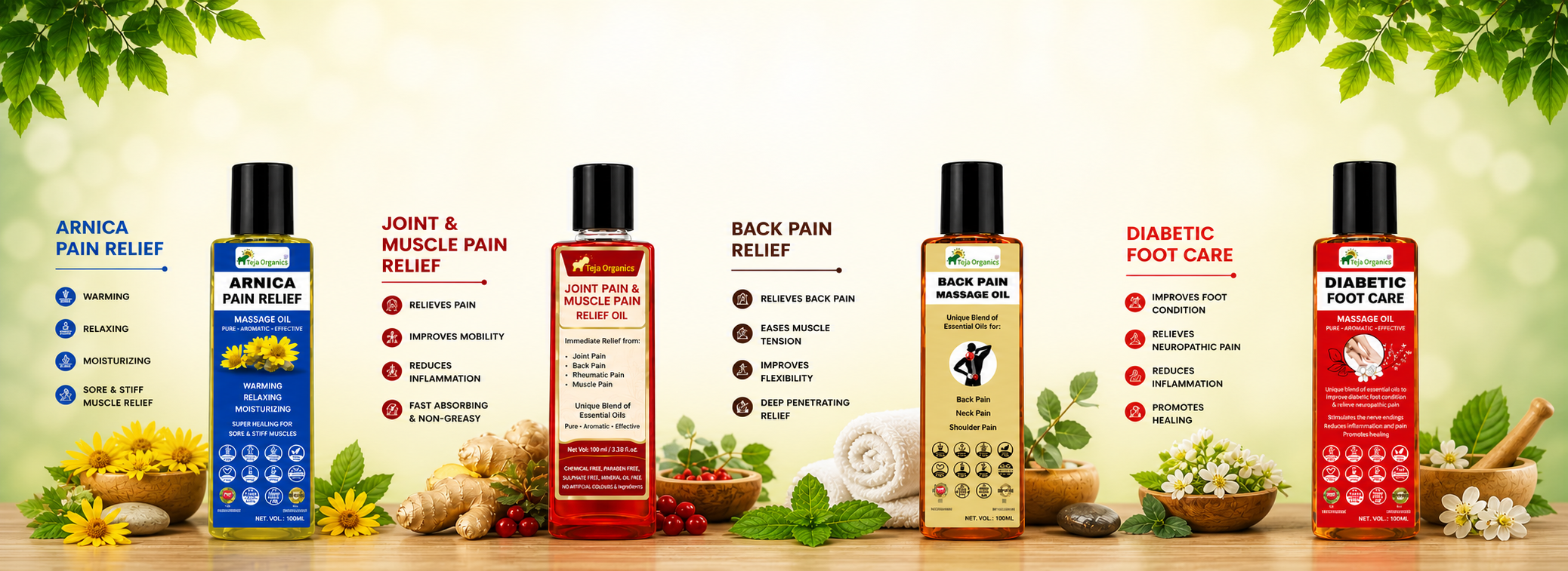 Massage Oils - Teja Organics